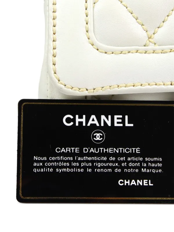 CHANEL Pre-Owned 2005 Wild Stitch Classic Flap Handbag | White