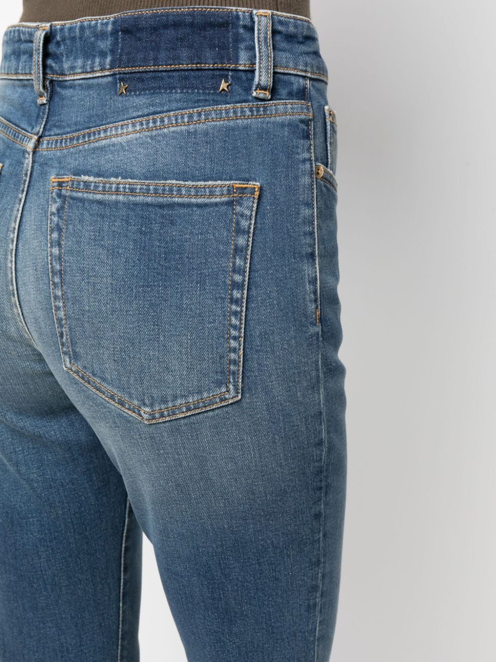 Shop Golden Goose Washed-effect Wide-leg Jeans In Blue