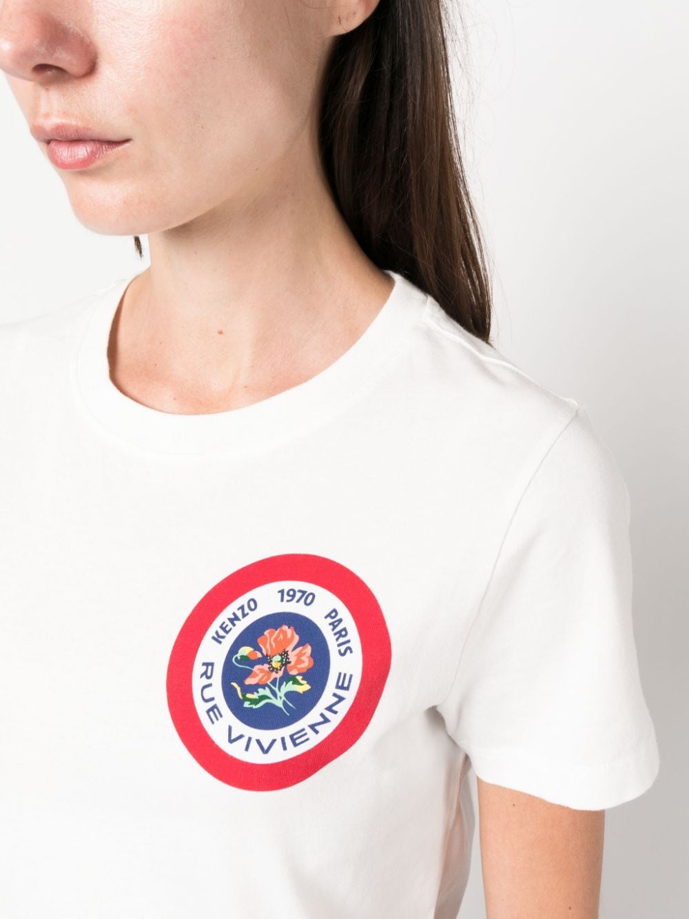 Shop Kenzo Graphic-print Organic Cotton T-shirt In White