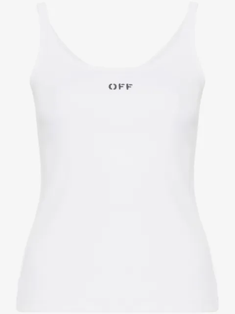 Off-White Regata Off Stamp de algodão stretch