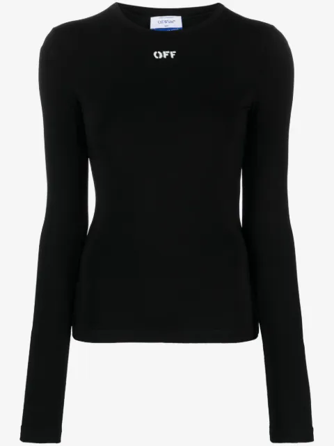 Off-White Off-Stamp stretch-jersey top