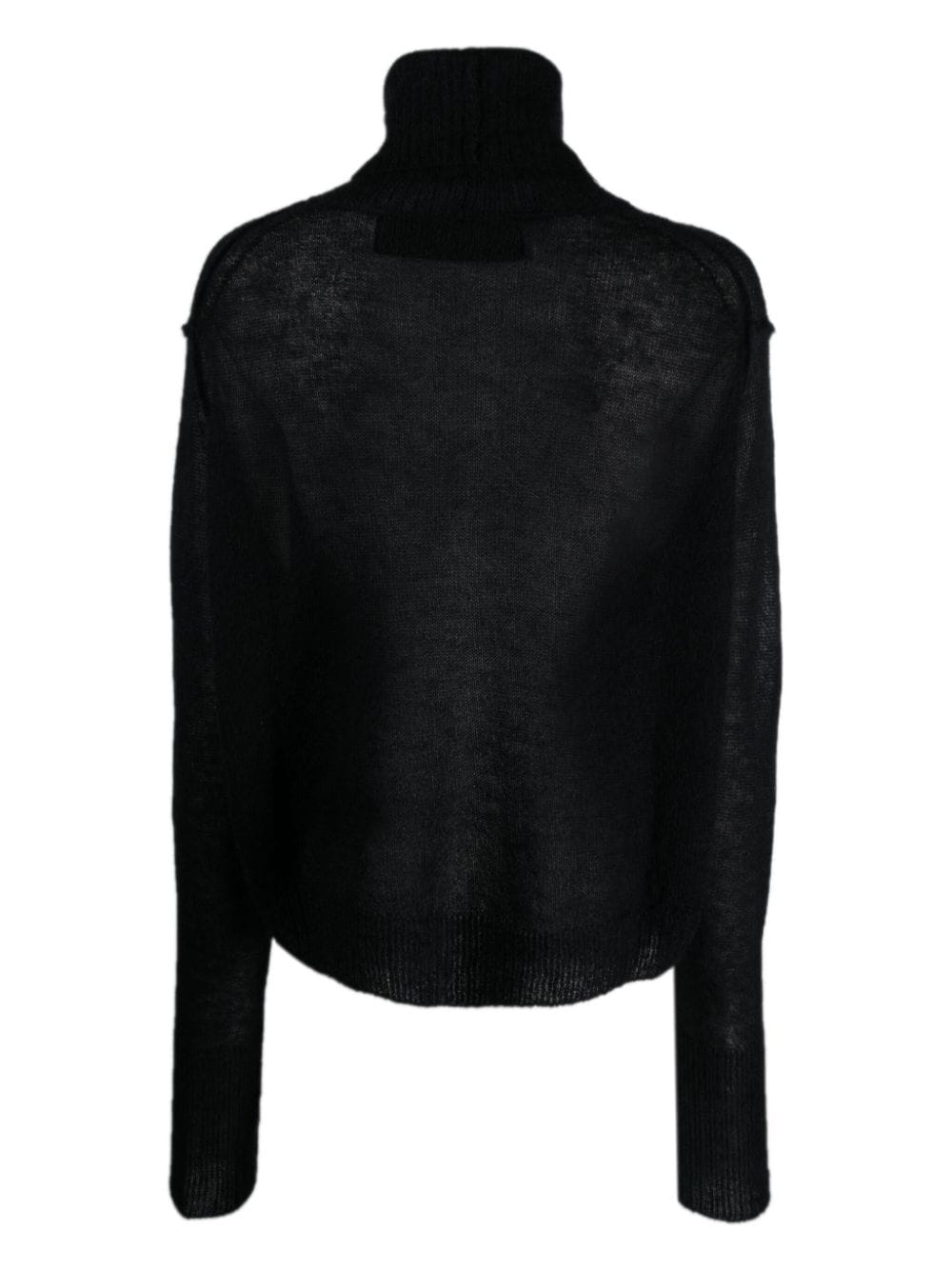 Isabel Benenato fine-knit roll-neck jumper - Zwart