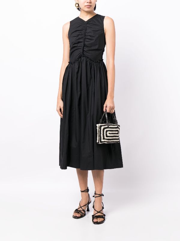 Ruched cotton sale dress