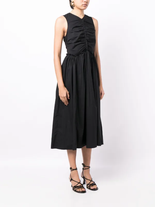 Ruched 2025 cotton dress