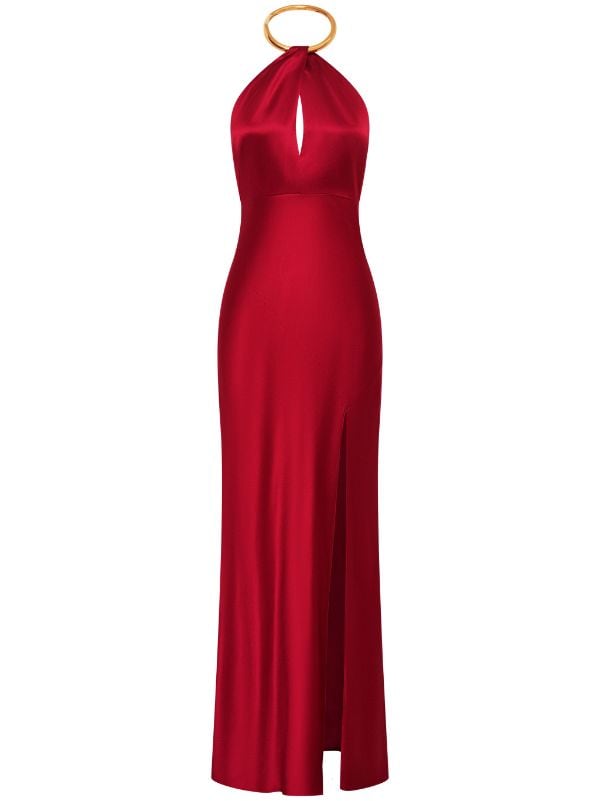 Nicholas Edyth keyhole neck Gown Farfetch