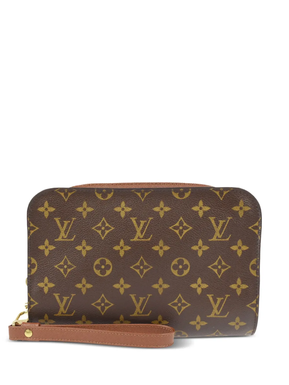 LOUIS VUITTON Monogram Canvas Orsay Brown Clutch