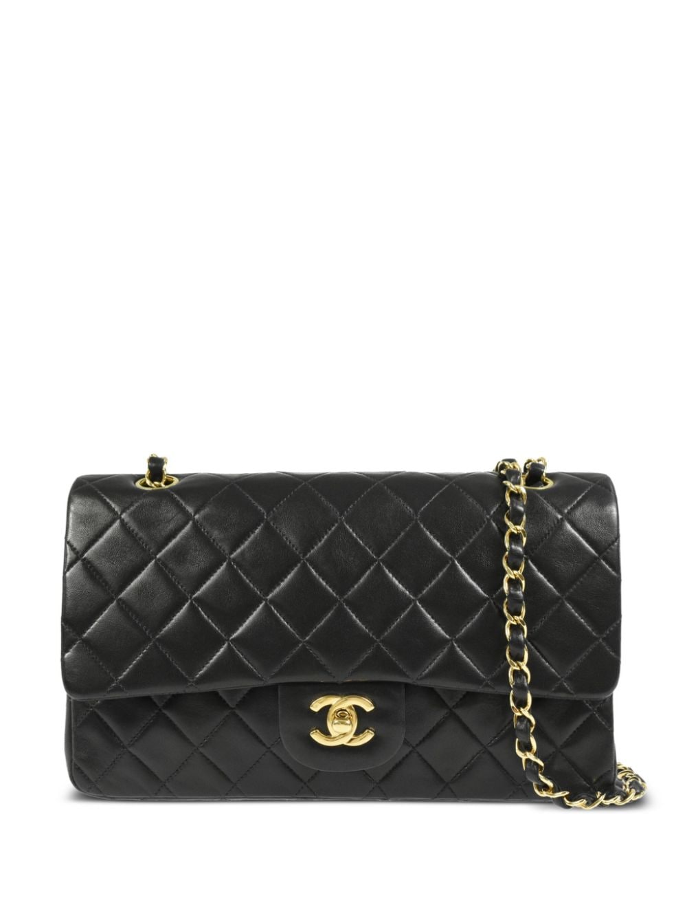 Chanel Pre-owned 1998 Medium Classic Double Flap Shoulder Bag - Black