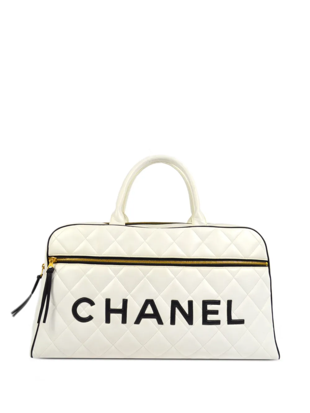 CHANEL Pre-Owned Borsa a tracolla con stampa 1995 - Bianco