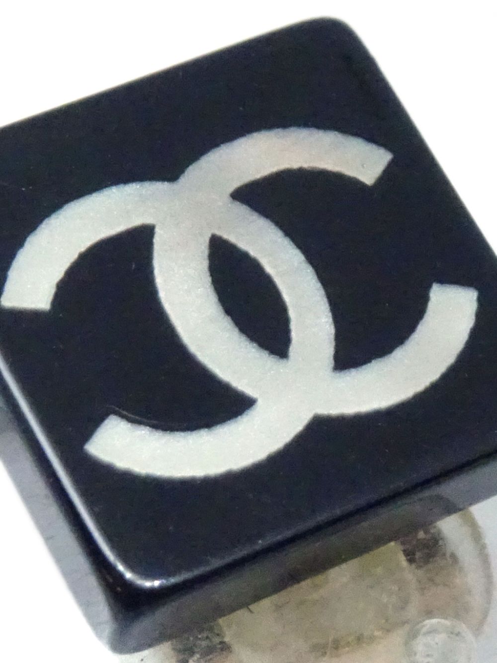 CHANEL Pre-Owned 2003 vierkante oorclips - Goud