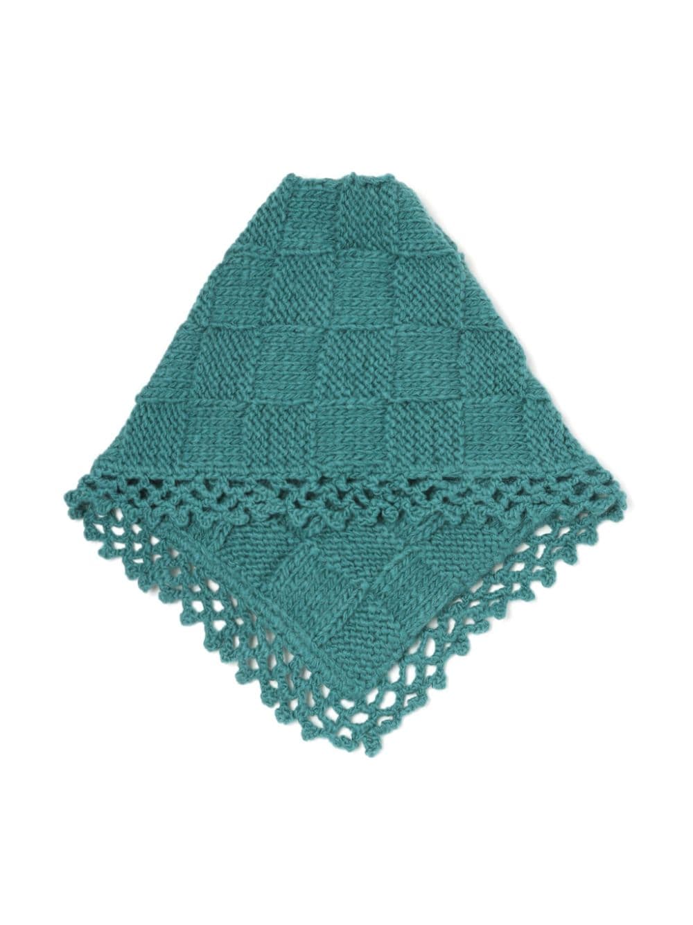 Shop Kiko Kostadinov Aspasia Crochet-knit Scarf In Blue
