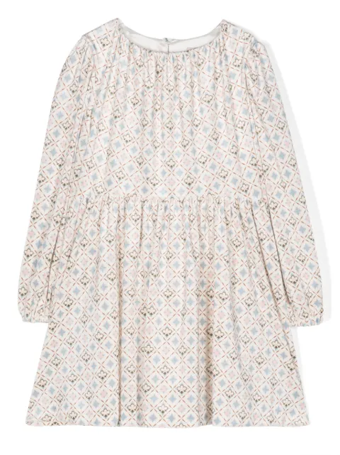 Simonetta graphic-print long-sleeve dress 