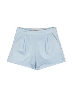 Velvet-Effect Shorts Navy Blue and White Dior Oblique Cotton Jersey