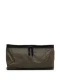 agnès b. logo-embroidered ripstop travel bag - Brown