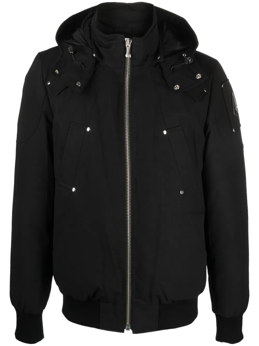 Moose Knuckles Ballistic Bomber Jacket In Black