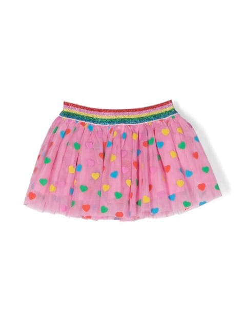 Stella McCartney Kids heart-patches rainbow-waistband tutu