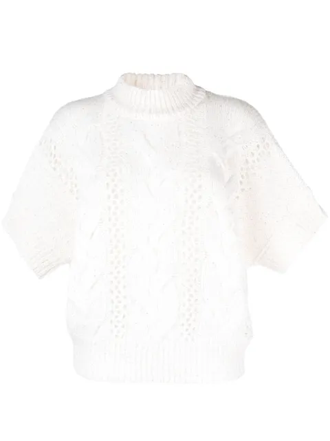 Peserico open-knit short-sleeve jumper
