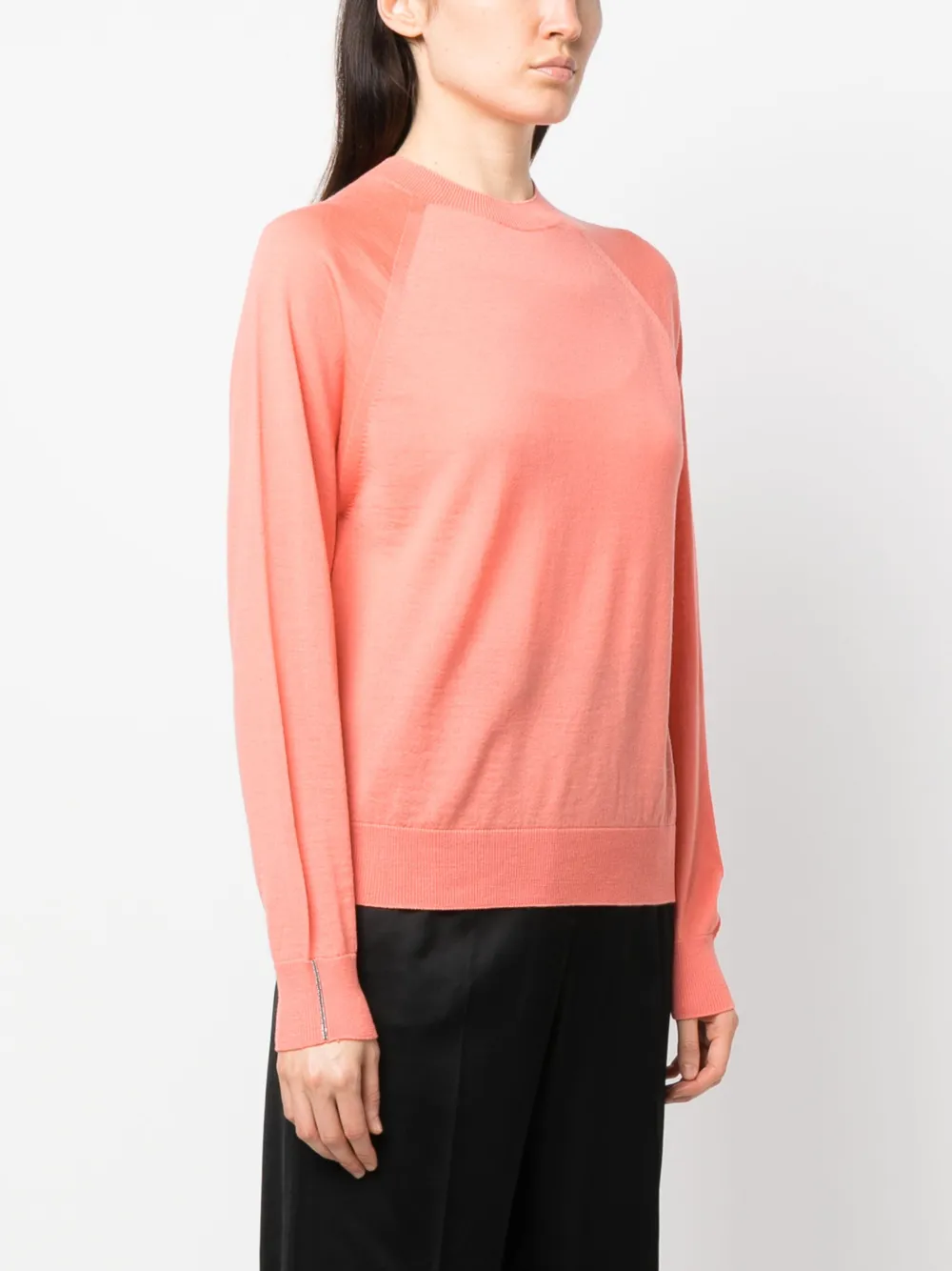  Peserico Crew-neck Virgin-wool Jumper - Pink 