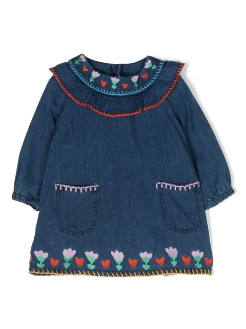 Stella McCartney Kids motif-embroidered denim dress