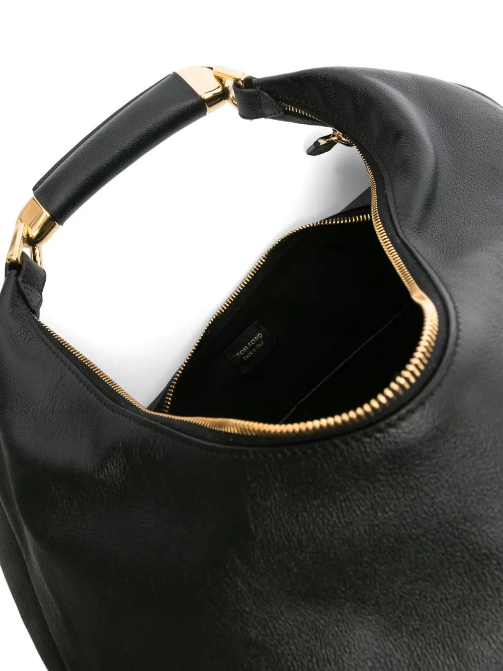 Tom Ford Logo-print Leather Shoulder Bag In 1n0001 Black