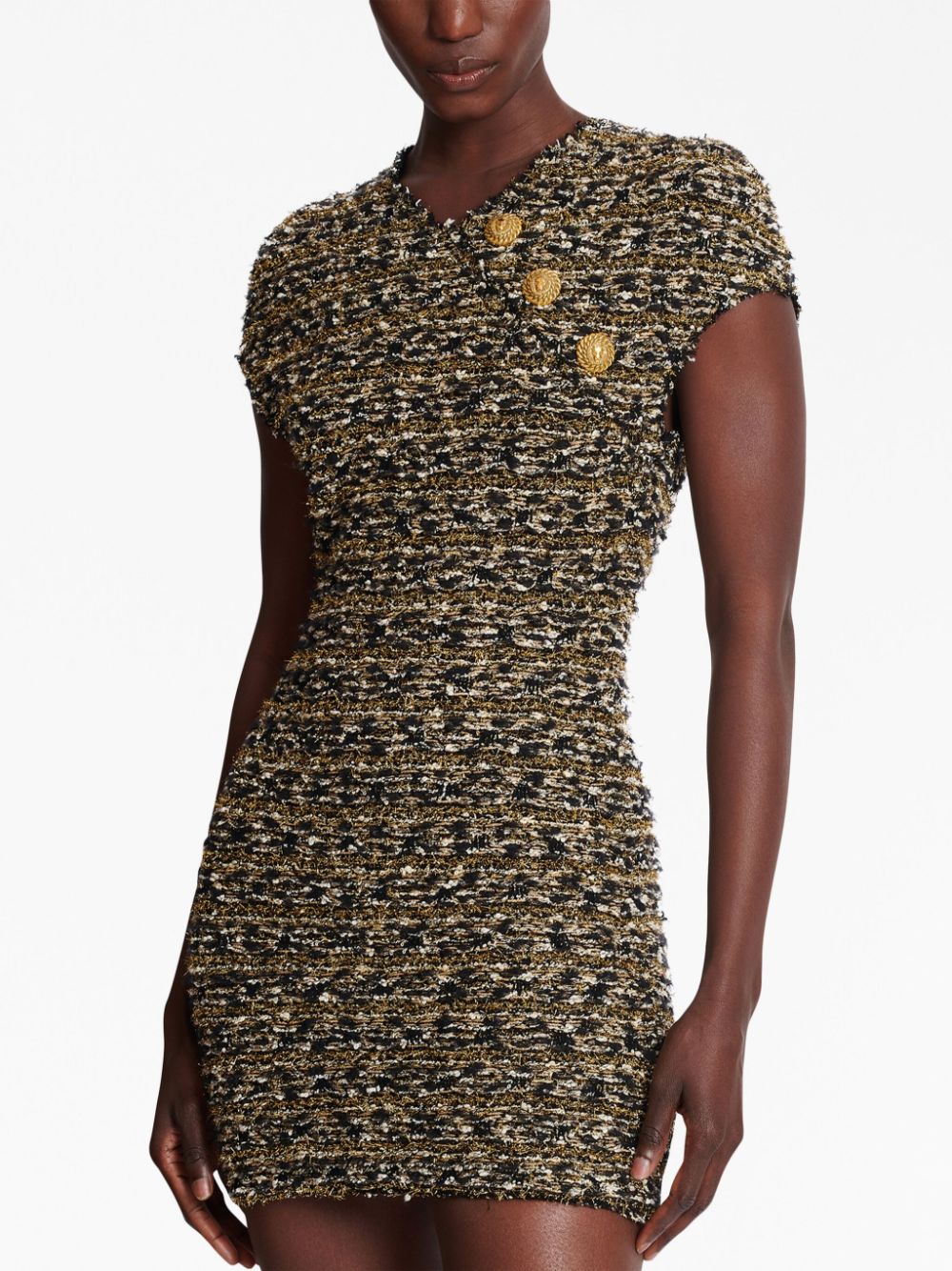 Balmain lurex tweed minidress Women