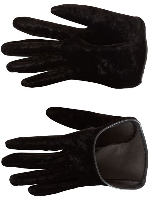 Balmain short velvet gloves