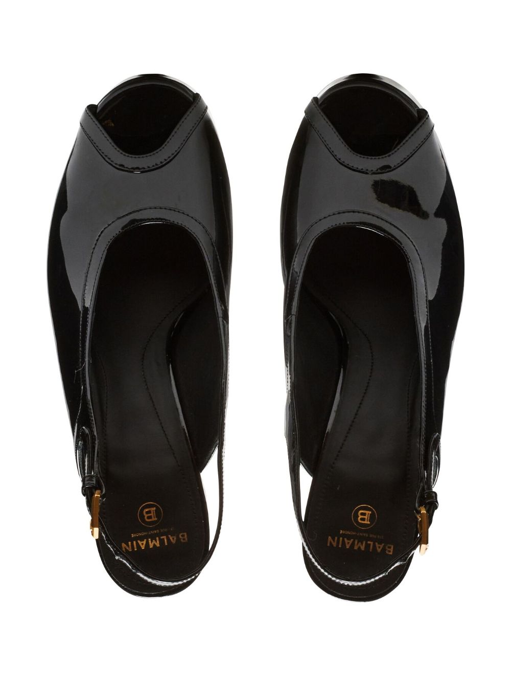 Shop Balmain Cam 140mm Patent-leather Sandals In Black