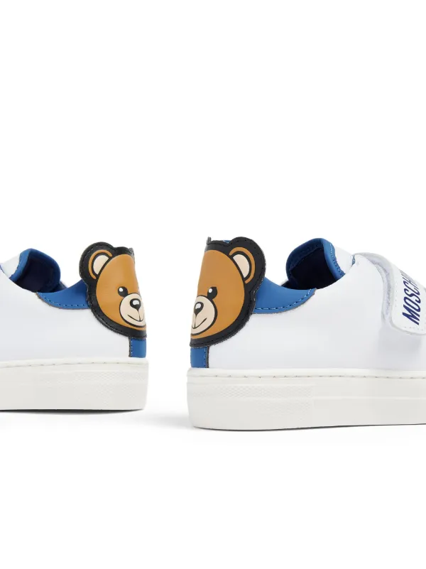 Moschino Kids Teddy Bear touch strap Sneakers White FARFETCH HK