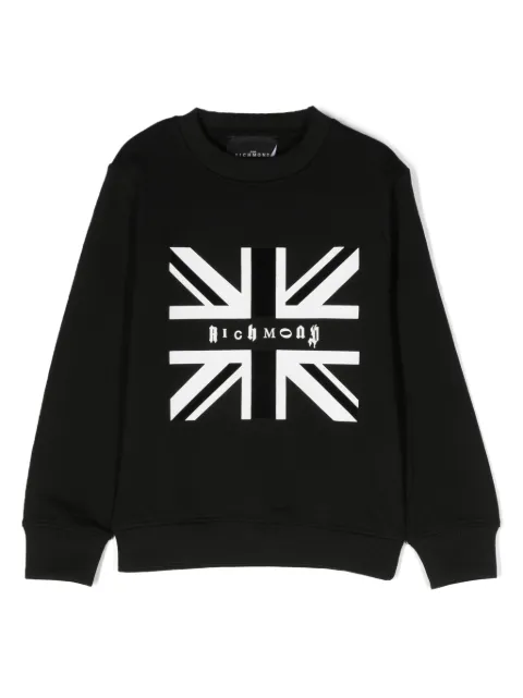 John Richmond Junior logo-print cotton-blend sweatshirt