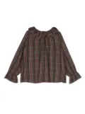 Bonpoint plaid-check pattern blouse - Red