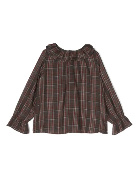 Bonpoint plaid-check pattern blouse