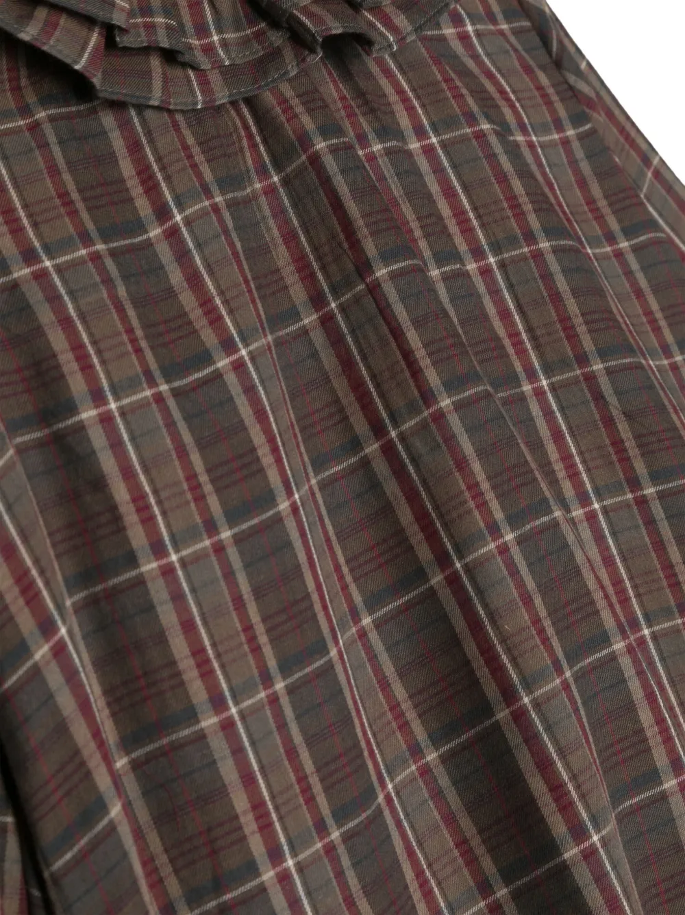 Bonpoint Plaid-check Pattern Blouse In Red