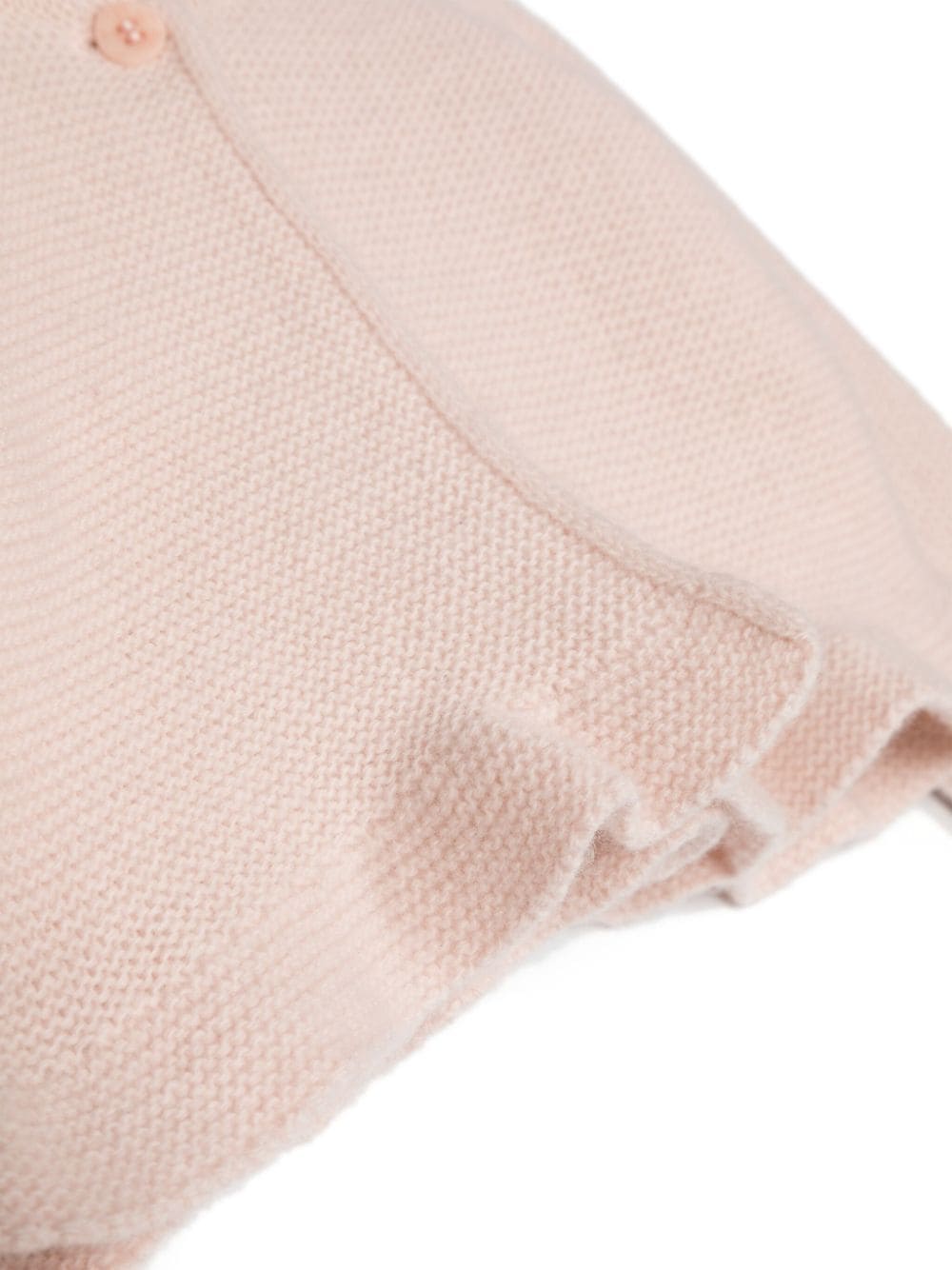 Shop Il Gufo Ruffled-hem Knitted Cardigan In Pink