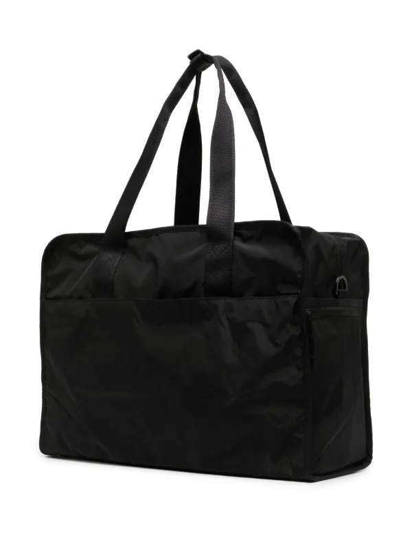 Agnès b. Rectangular logo-print Luggage | Black | FARFETCH