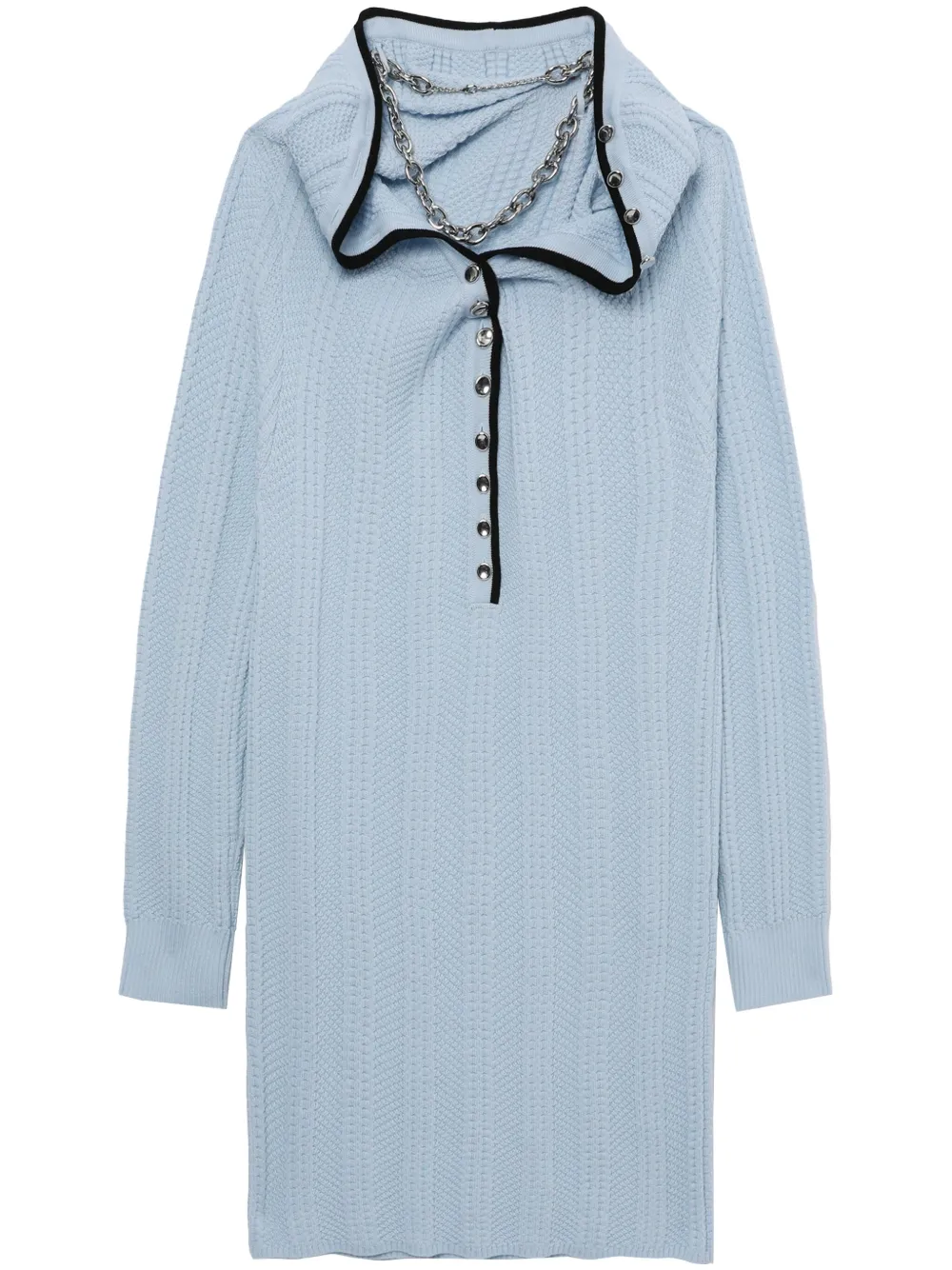 Y/project Chain-embellished Wool Minidress In Blau
