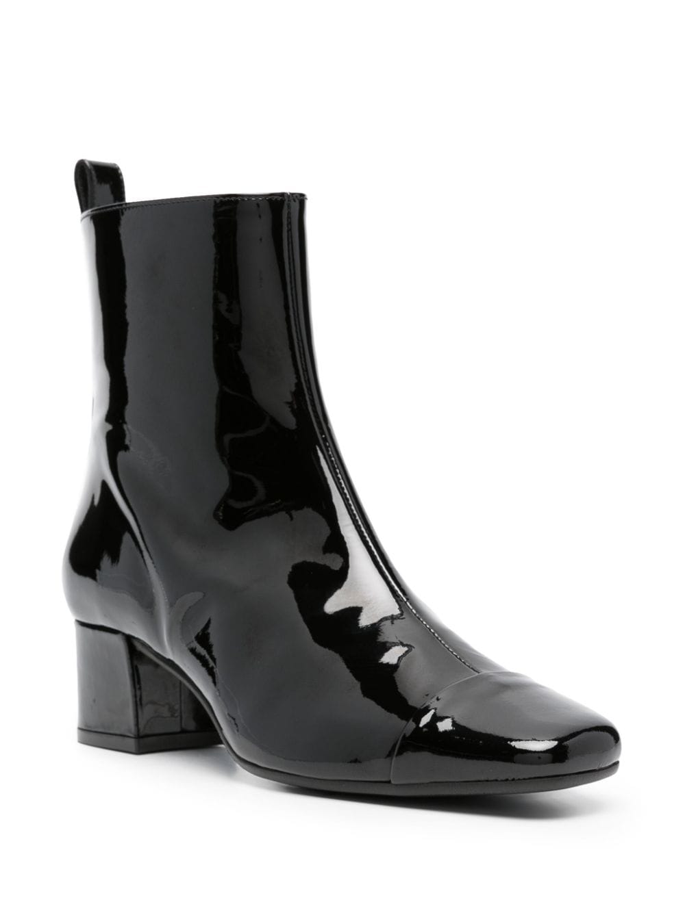 Shop Carel Paris Estime Patent-leather Ankle Boots In Black