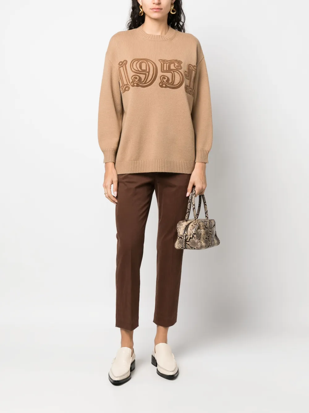 DONDUP Cropped broek - Bruin