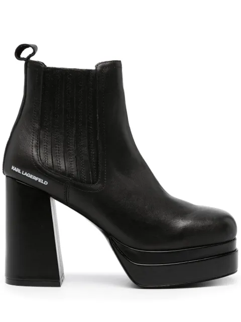 Karl Lagerfeld logo-print 110mm platform boots