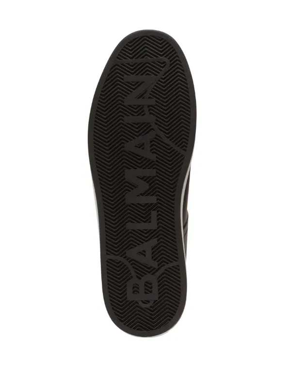 Balmain B-Court レザースニーカー | ブラック | FARFETCH JP