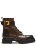 Balmain Romy Ranger monogram ankle boots - Brown