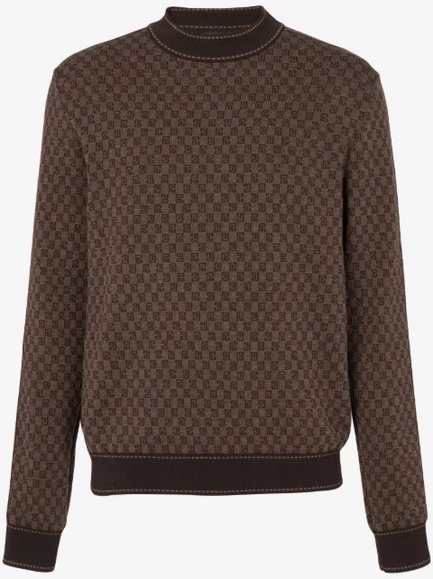 Balmain suéter tejido en intarsia