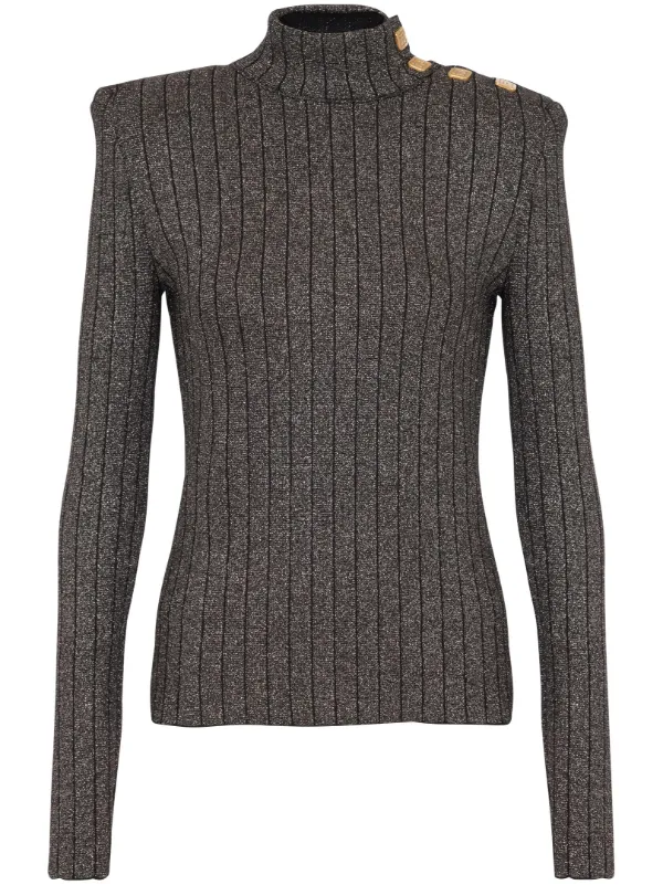 Balmain grey jumper best sale