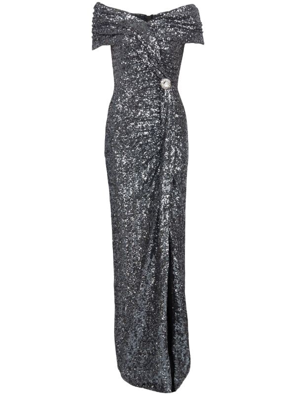 Balmain Glittered Ruched Dress - Farfetch