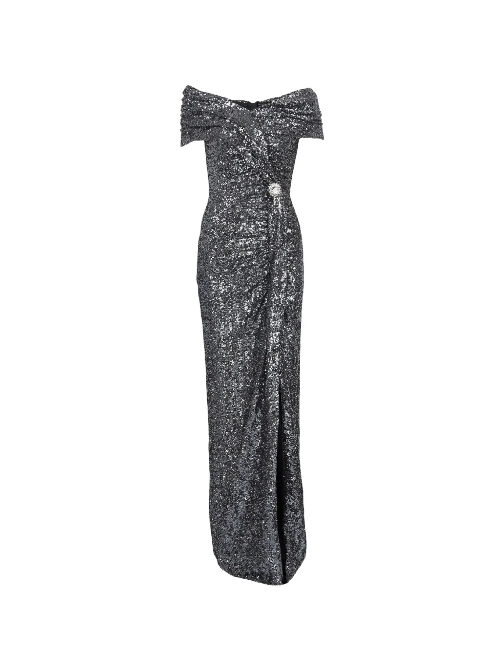 Balmain off-shoulder sequin-embellished gown · 34