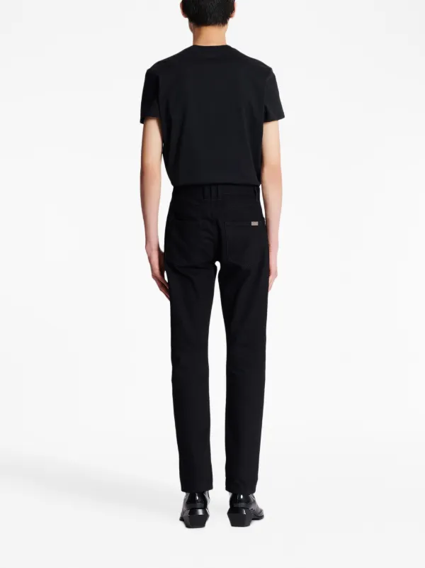 Balmain crystal-embellished straight-leg Jeans | Black