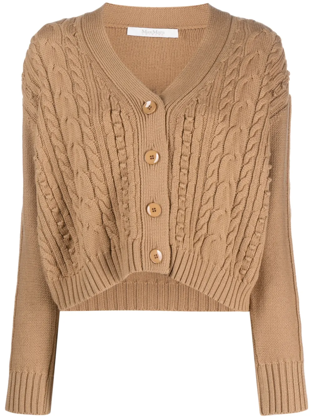 Max Mara Cardigan con scollo a V - Marrone