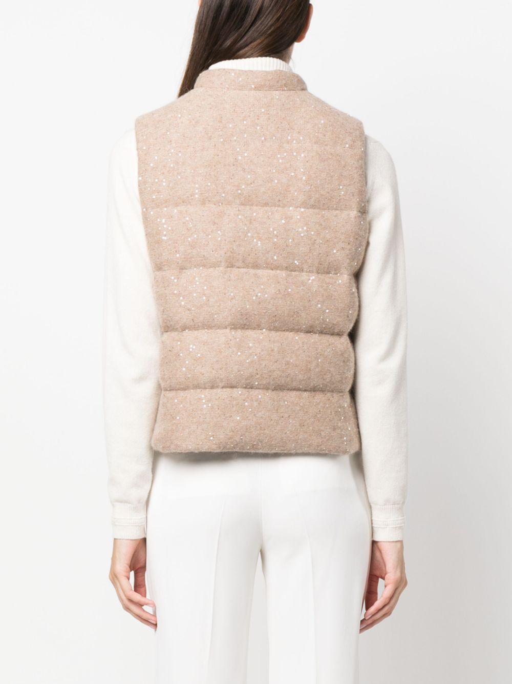 Fabiana Filippi sequin-embellished Knitted Padded Gilet - Farfetch