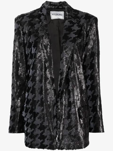Iceberg dogtooth-print sequinned blazer