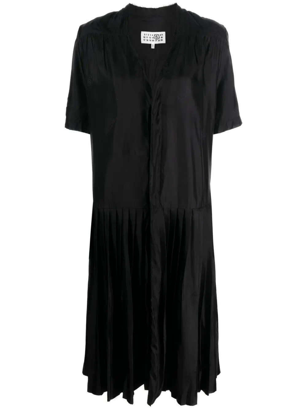 MM6 Maison Margiela Midi-jurk met V-hals Zwart