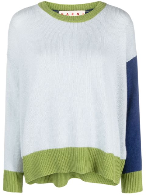 Marni colour-block panelled jumper Women