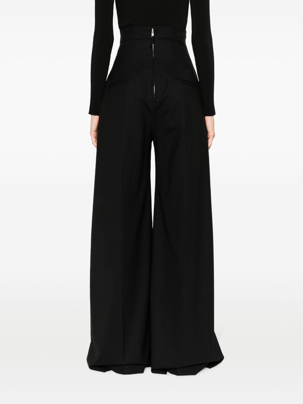 Shop Rick Owens High-waist Palazzo Trousers In Black